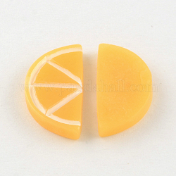 Cabochon decodificati in resina, arancione, arancione, 20.5x10x3mm