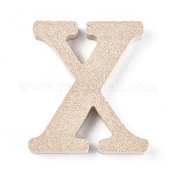 Lettera fette di legno non finite, forme di legno tagliate al laser, per i pendenti della decorazione di natale dell'ornamento della pittura diy, letter.x, 100x89x15mm