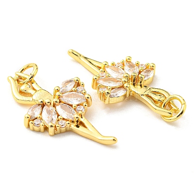 Стойки обшивки латунь микро проложить Циркон подвеску KK-D036-21G-1