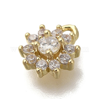 Стойки обшивки латунь микро проложить кубическую прелесть диоксида циркония KK-M014-04G-1