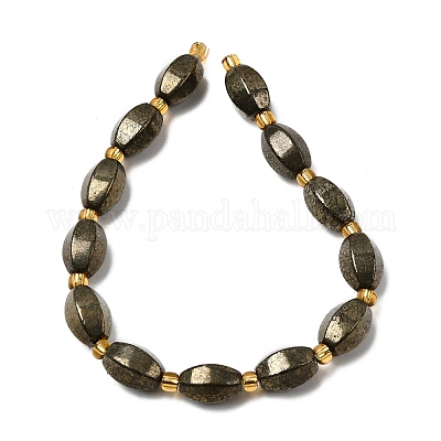 Природного пирита бисер нитей&nbsp;G-Z131-E01-01-1