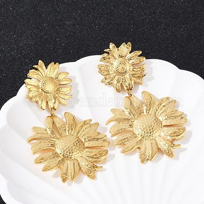 Серьги-гвоздики из нержавеющей стали 304 EJEW-G423-18G-1