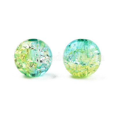 Прозрачных бусин акриловые треск CACR-N002-06A-1