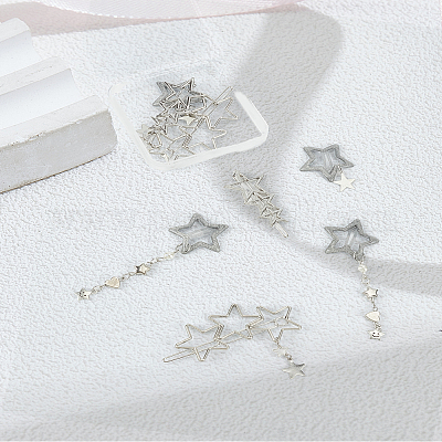 8 шт. 4 заколки для волос из сплава кожи аллигатора&nbsp;OHAR-LP0001-19-1