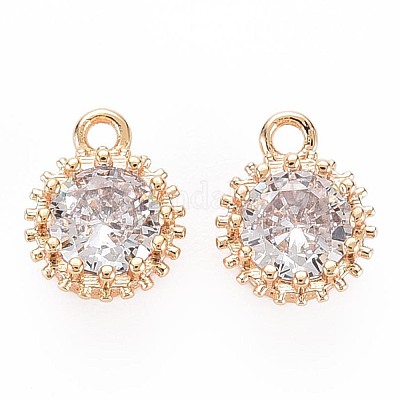 Латунные микро проложить кубического циркония подвески KK-S356-772D-1