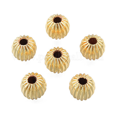 Латунные рифленые бусины&nbsp;KK-N259-27B-1