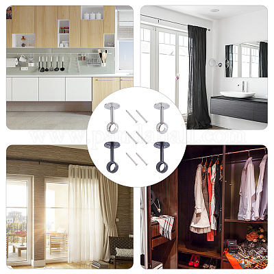 4 шт. 2-х цветный кронштейн для крепления карниза из нержавеющей стали с винтами STAS-AR0001-16-1