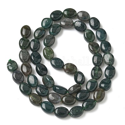 Природные моховой агат бисер нитей G-Z006-A41-1