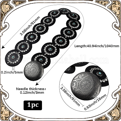 Ремни-цепочки в стиле вестерн-ретро из искусственной кожи и смолы с имитацией драгоценных камней и пряжками из сплава AJEW-WH20060-33-1