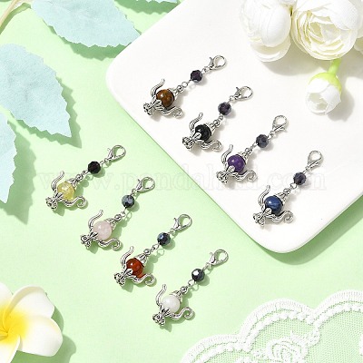8 шт. Подвеска для чайника из натурального драгоценного камня HJEW-JM04086-1