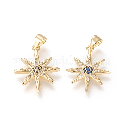 Латунные микро проложить кубического циркония подвески KK-M208-03G-1