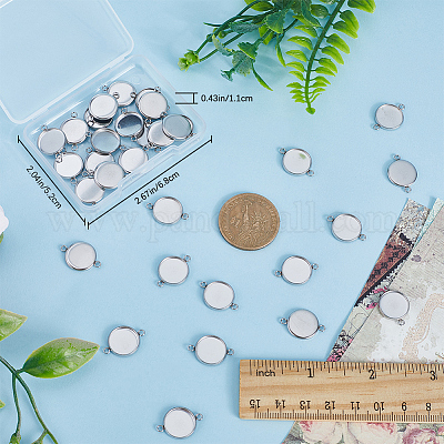 50 шт. оправы для кабошонов из нержавеющей стали 304 STAS-CN0001-56A-1