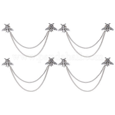 4 шт. брошь-цепочка в виде пчелы из сплава&nbsp;FIND-CA0011-13AS-1