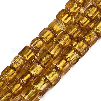 Бусины ручной работы бусины серебряной фольгой FOIL-N004-01B-05-1