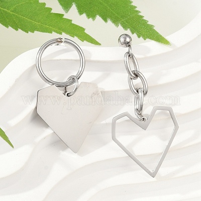 Серьги-гвоздики из нержавеющей стали 304 EJEW-Z089-14P-1