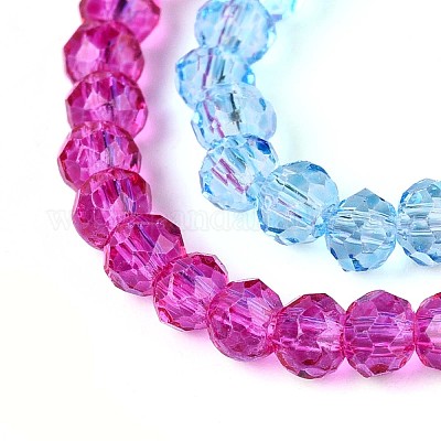 Нить стеклянных бусин прозрачного градиента цвета GLAA-TAC0022-05S-01-1