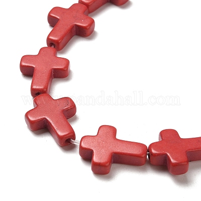 Нити из синтетических бирюзовых бусин G-P507-06B-1