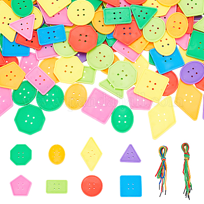 Wholesale CRASPIRE 130PCS Big Bright Buttons Large Plastic Geometrical  Shape Polyester Rope Vivid Colors Mixed for Crochet Knitting Arts and Crafts  Projects Hand Made Gifts Sorting DIY 