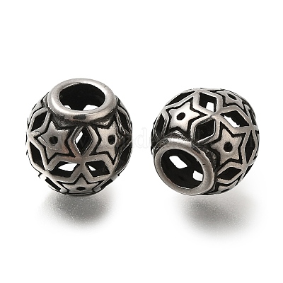 Европейские бусины из нержавеющей стали 304 STAS-D191-05F-AS-1