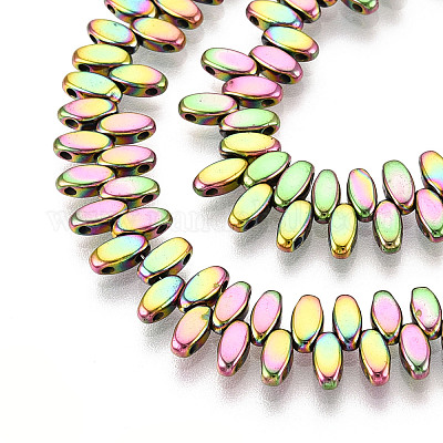 Гальванические нити из синтетических немагнитных гематитовых бусин G-T139-65H-1