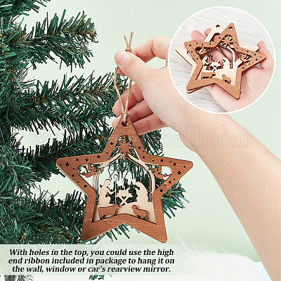 Древесины подвески&nbsp;LS-FIND-WH0162-09-1