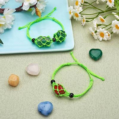 Регулируемый плетеный нейлоновый шнур макраме мешочек изготовление браслета AJEW-SW00013-03-1