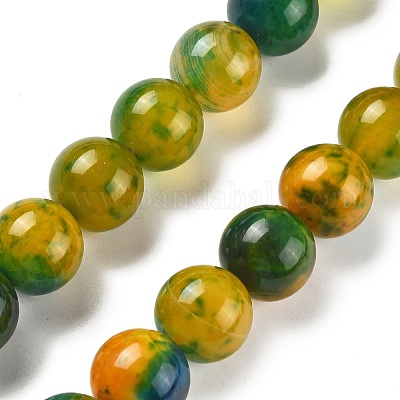 Природные многоцветные агат бисер пряди G-A261-B16-14mm-1