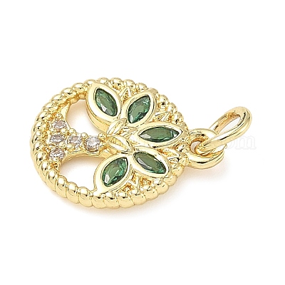 Латунные микро проложить кубического циркония подвески ZIRC-I356-22G-1