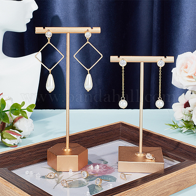 12 шт. 2 стиля плоских круглых и каплевидных сережек-гвоздиков из латуни с кубическим цирконием ZIRC-BC0001-24-1