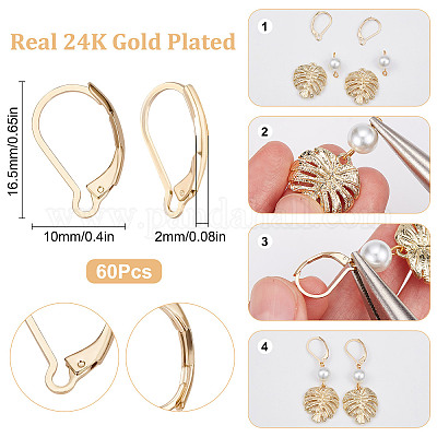 60 шт. фурнитура для сережек из нержавеющей стали 304 STAS-SC0004-61-1