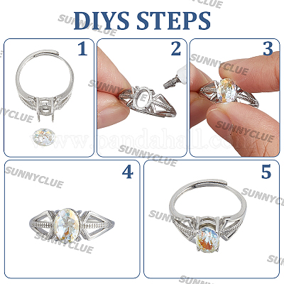 4 шт. латунные регулируемые кольца&nbsp;KK-SC0007-05-1