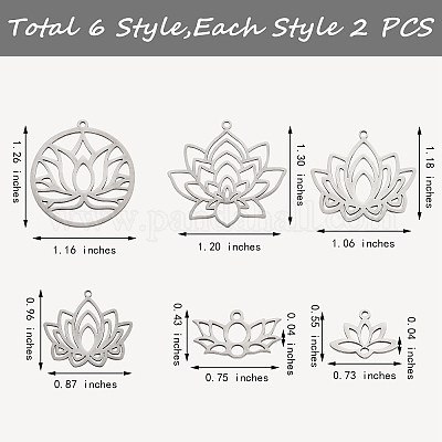 12 шт. 6 подвески из нержавеющей стали 304 и 201 STAS-SZ0002-53-1