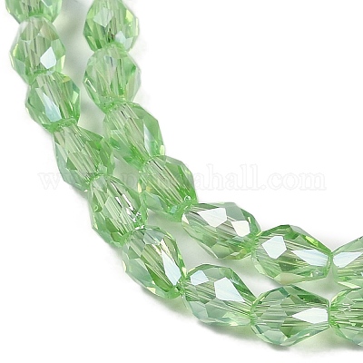 Прозрачные стеклянные бусины гальваническим пряди EGLA-N013-T6mm-B13-1