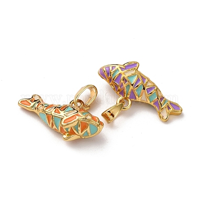 Латунь эмаль подвески&nbsp;KK-K305-01G-1