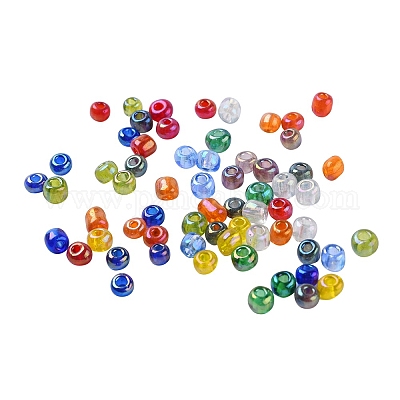 Perline di vetro rotonde piatte Millefiori 10 mm multicolore x20 - Perles &  Co