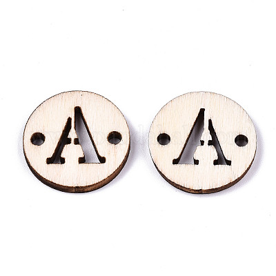 Необработанные соединители звеньев из натурального тополя WOOD-S045-140A-01A-1