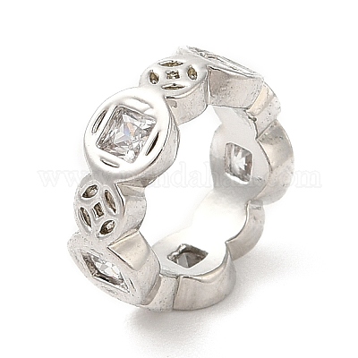 Стойки обшивки латунь микро проложить кубического циркония бусы KK-M248-02P-1