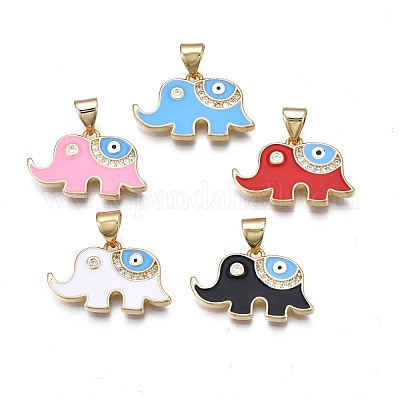 Латунные микропаве прозрачные подвески с фианитом ZIRC-N039-207-1