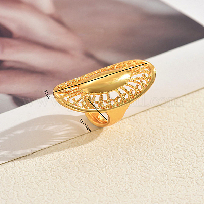 Регулируемые латунные открытые манжеты для женщин EA0484-1