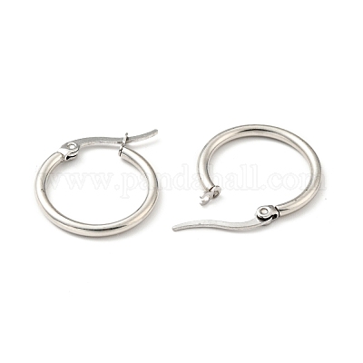 Серьги-кольца из нержавеющей стали 201 EJEW-G260-02D-P-1