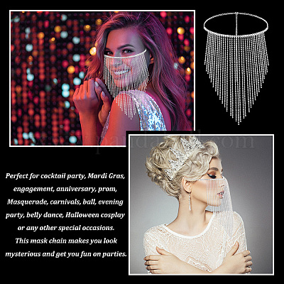 Маскарадные маски из сплава AJEW-WH0258-540S-1