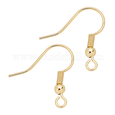 Wholesale BENECREAT 20PCS 18K Gold Plated French Earring Hooks Ear