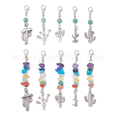 Подвесные украшения из натурального драгоценного камня HJEW-JM02589-1