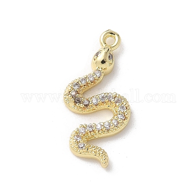 Латунные микропаве прозрачные подвески с фианитом KK-S505-01G-1