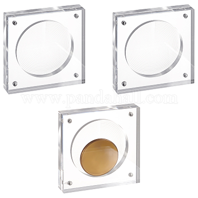 Прозрачное акриловое хранилище для бейджей DJEW-WH0039-101-1