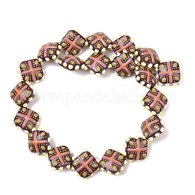 Стеклянные бусины из искусственного нефрита GLAA-L051-03G-1