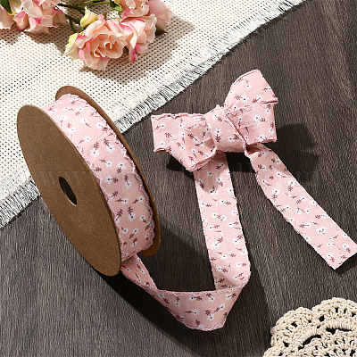 1 рулон полиэстеровых лент с цветочным принтом SRIB-CY0001-11-1