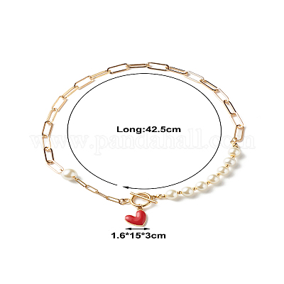 Стеклянные под жемчуг бисера ожерелья X1-NJEW-TA00004-1