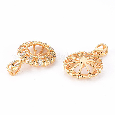 Латунная микропаве из прозрачного кубического циркония KK-T062-104G-NF-1