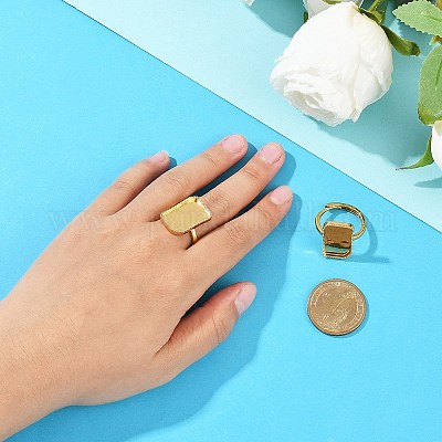 Прямоугольные латунные регулируемые кольца KK-Z122-20G-1